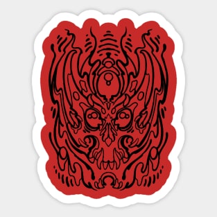 Abstract Mech Skull Sticker